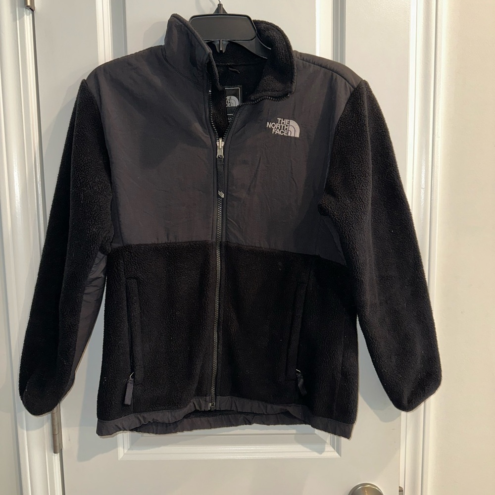 The North Face Girls Kids Black Classic Fleece Jacket size Large